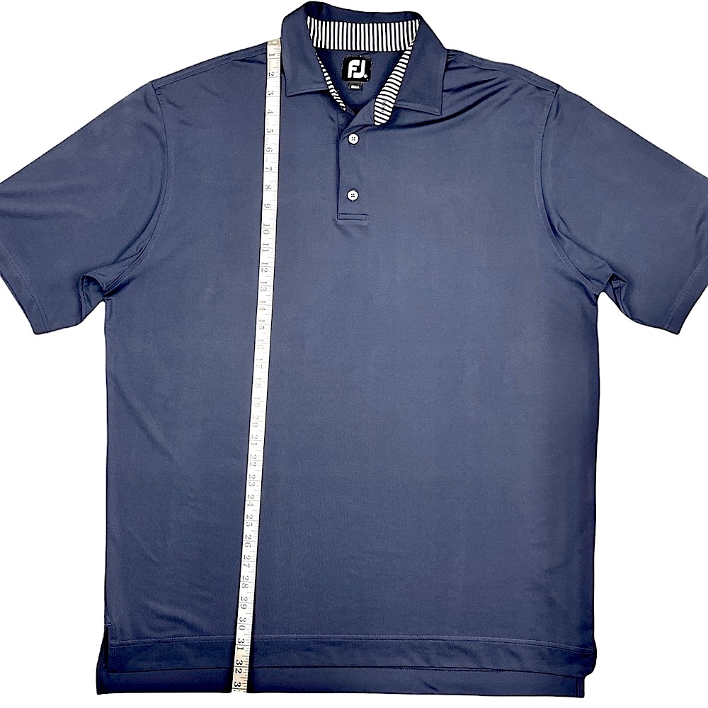 Footjoy Men’s Navy Cider Ridge Golf Club Solid Lisle Self Collar Pro Dry Polo XL - Picture 5 of 10
